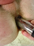Twink With Vibrating Dildo Up Hairy Hole